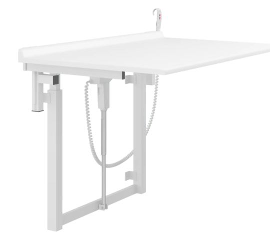 Pressalit Care Wickeltisch R8721000 /8722000 wandhängend, hochklappbar, höhenverstellbar, 75 kg Last